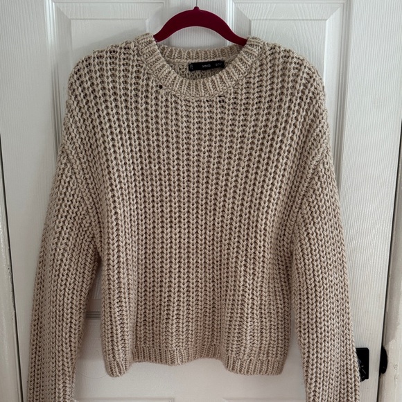 Mango Sweaters - MANGO Cozy Beige Knit Sweater